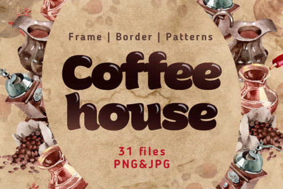 Coffee House Watercolor Set for Creative Projects