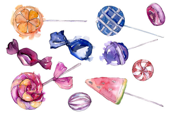 Dessert Sweets Watercolor Art Pack