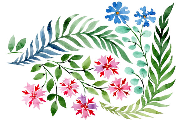 Flower Drawing Watercolor: A Practical Resource for Design and Print Projects