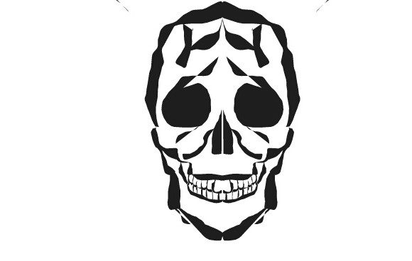 Human Skull Face Design