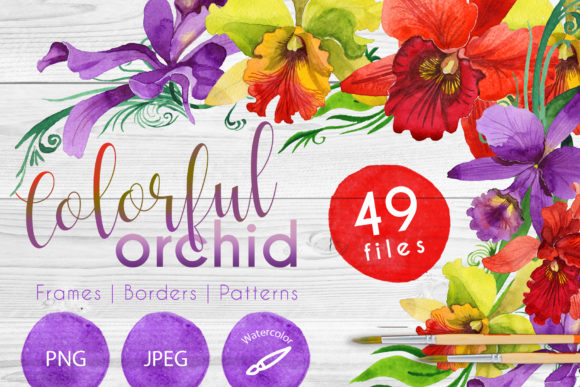 Making the Most of a Colorful Orchid Watercolor Set